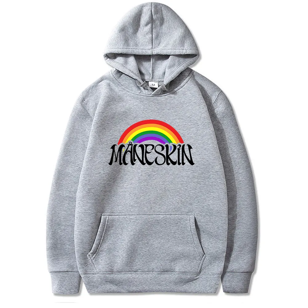 

Maneskin Letter Print Hoodie Hooded Long-sleeved Tops Sweatshirt Jacket Harajuku Hip-hop Men And Women Sweatshirt