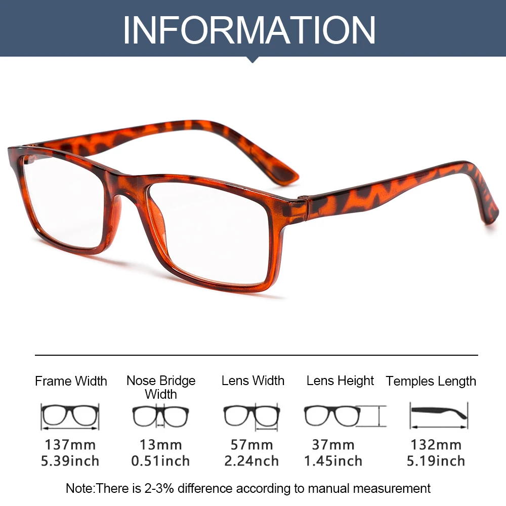 

1Pc Men Women Retro Reading Glasses Ultralight PC Frames Presbyopic Eyeglasses High-definition Eyewear +1.00~+4.00