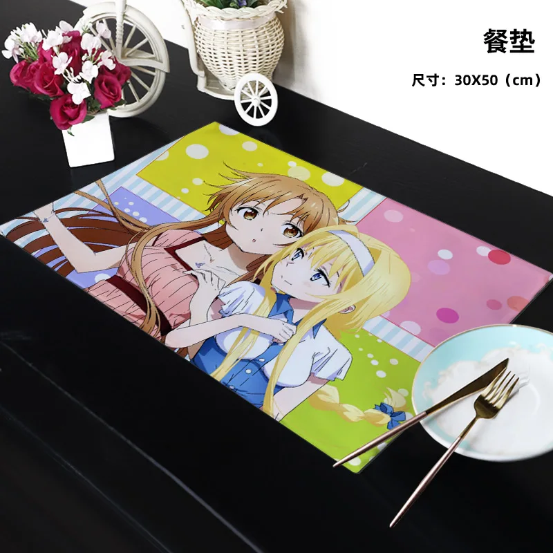 Sword Art Online 88741 Anime Customized Table Mat Cartoon Desk Mats Placemat Canvas Kitchen Household Decoration Gift | Дом и сад