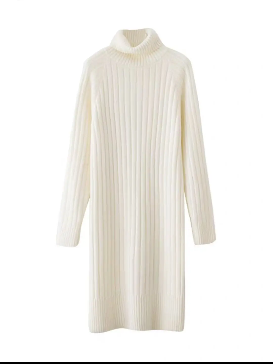 

2020 Sweater Dresses Long Straight Women Autumn Winter Turtleneck Thick Warm Pullover