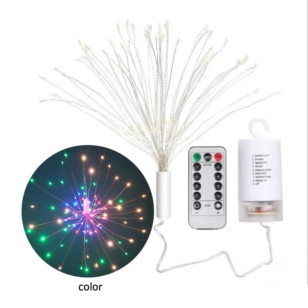 

Exploding Lighting Star String Light Fairy Light Decoration Light Durable Remote Control Copper Wire Battery Lights Garden