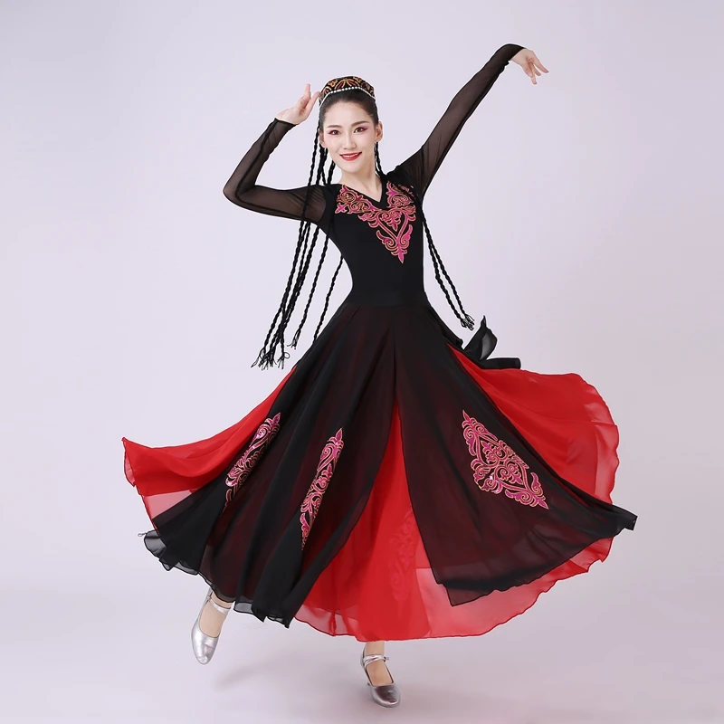 

Black Spanish Flamenco Skirts Women Hanfu National Minority Dance Costume Cosplay Rave Outfit Flamenco Dress 540 Degree DCC533