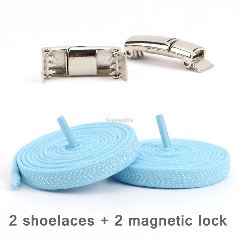 Magnetic lock No tie Shoe laces Elastic Shoelaces without ties Shoelace on magnets Kids Adult Boots Sneakers Laces
