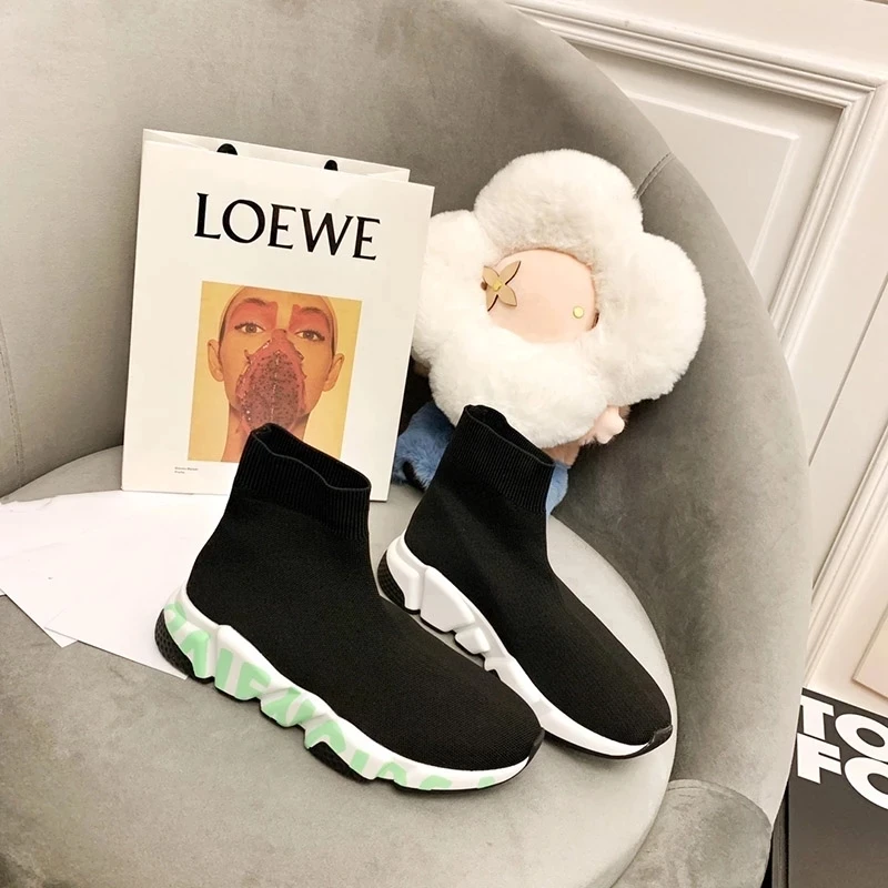

2021Men Women Running Shoes Top Quality Athletic Casual Sneakers Soles mixed color Sports Shoes Male Female Knit Sock Shoes