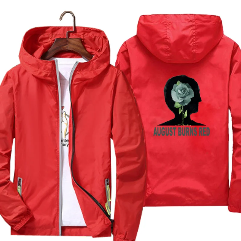 

2021 Men's w er august burns red merch printing jacket Reflective Skin Sun Spring Autumn parkas