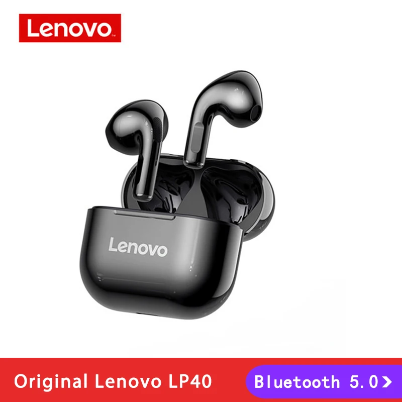 

NEW Lenovo LP40 TWS Wireless Earphone Bluetooth 5.0 Dual Stereo Noise Reduction Bass Touch Control Long Standby 300mAH