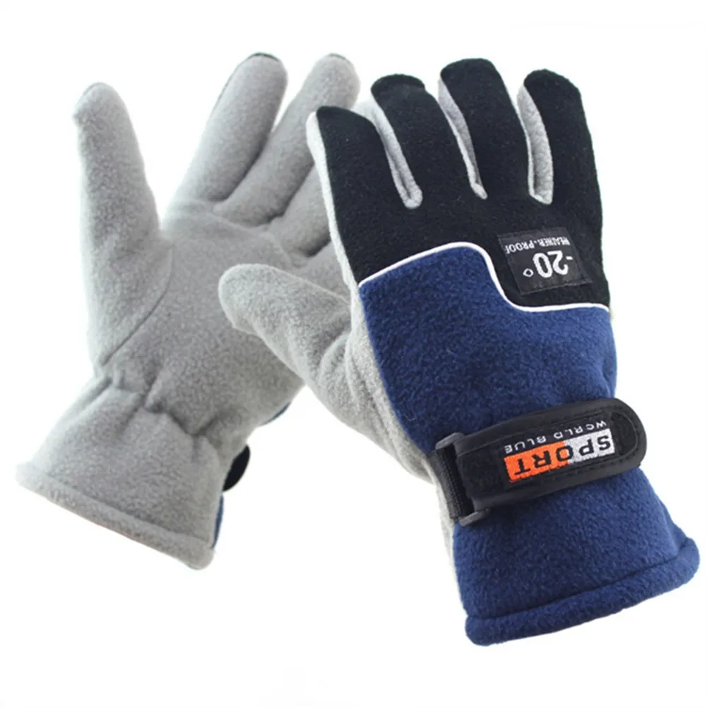 

1 Pair Winter Moto Gloves Motorcycle Windproof Full Finger Mittens Men's Gloves Warm Fleece Mittens Motorcycle Accessories