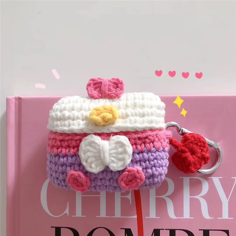 

Cute Cartoon Knitted Duck Case Cover for Apple AirPods Pro 2 1 Bluetooth Wireless Headset Protective Cover for AirPods 2 1
