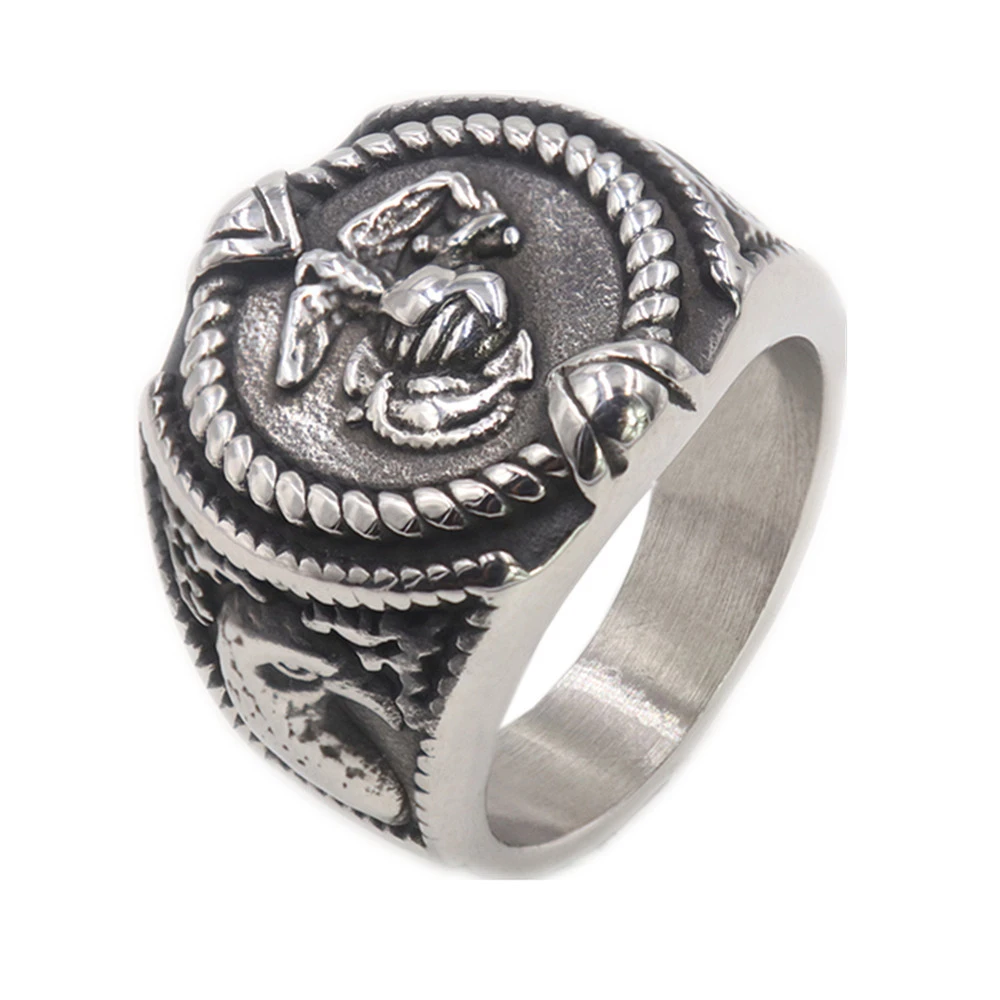 Изысканные ювелирные кольца loreдана для мужчин в стиле ретро полированная черная