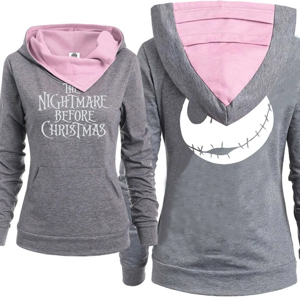 Женская толстовка с надписью и принтом черепа Модный свитшот | одежда