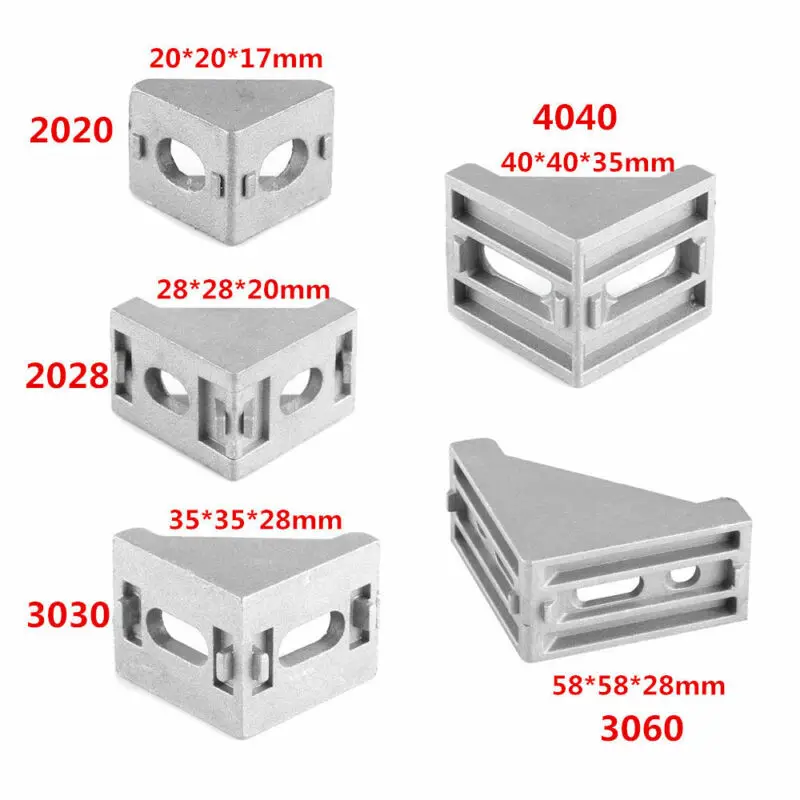 

5/10pcs aluminum alloy angle bracket CNC milling machine 90 degree fastening connector thickened angle code