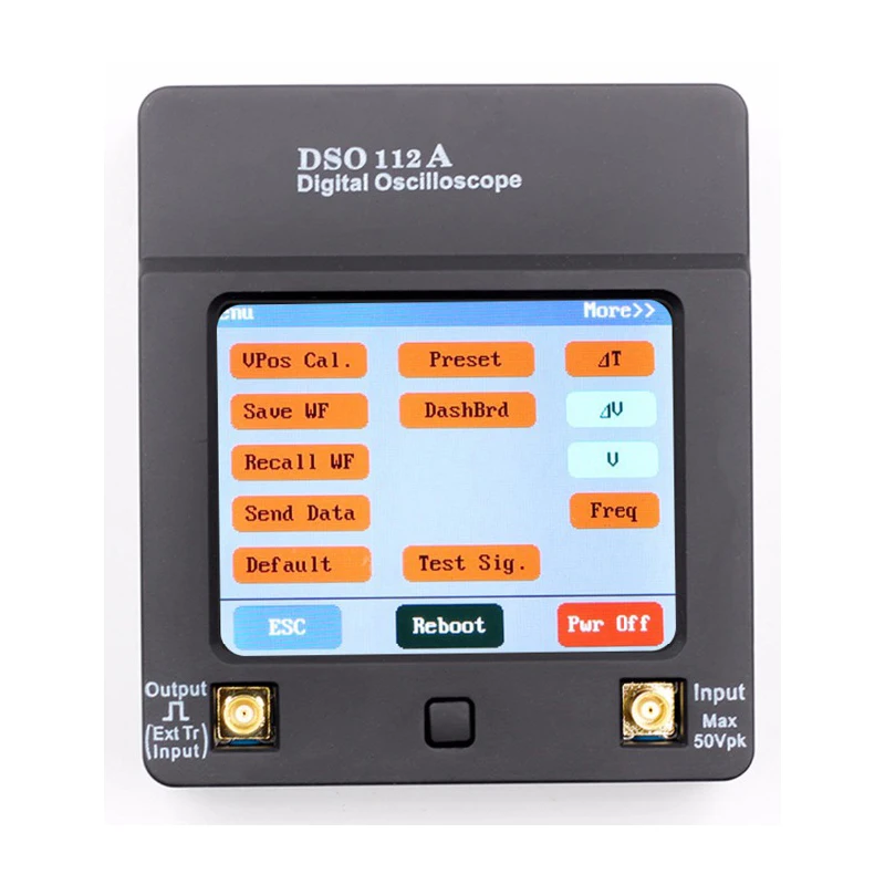 Цифровой мини осциллограф DSO112A TFT портативный USB с сенсорным экраном 2 МГц 5 млн
