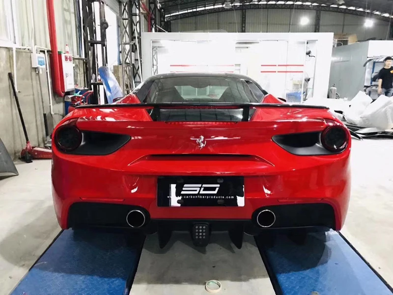 Заднее крыло из углеродного волокна для Ferrari 488 задний спойлер из углеродного волокна для Ferrari 488 spider для Ferrari 488 GTB задний спойлер