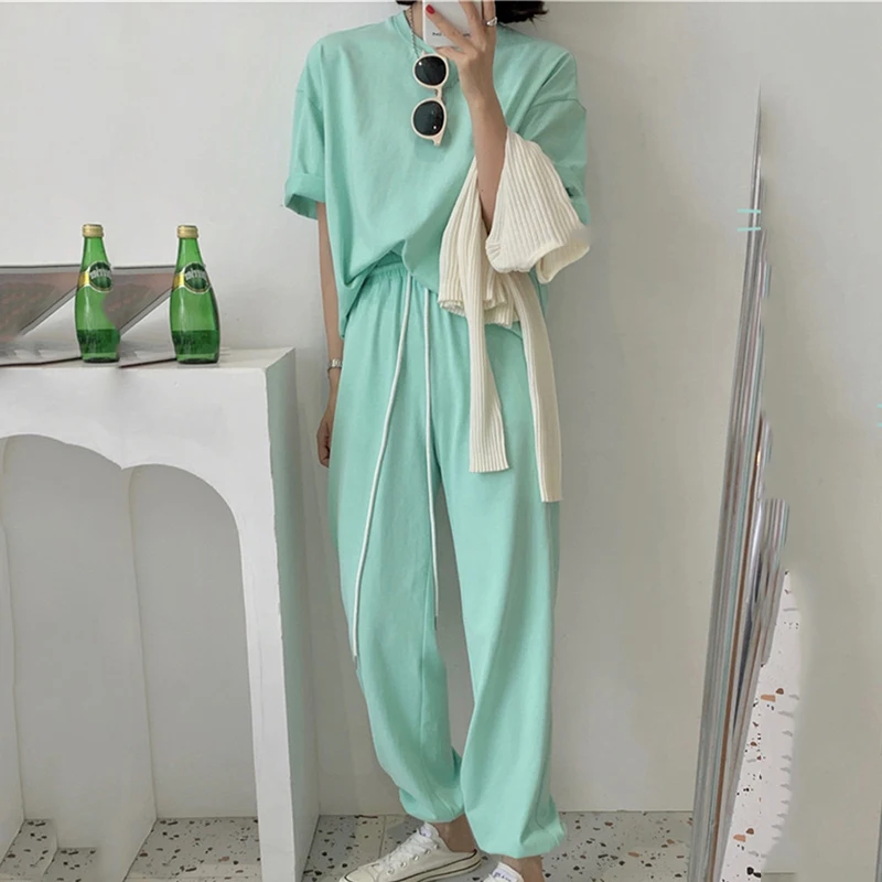 

LANMREM New Women All-match High-waist Drawstring Two-piece Suit Temperament Loose Fit Fashion Tide Summer 2021 2P2413