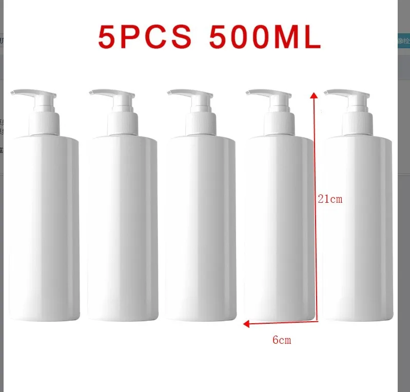 

Reuseful Empty Pump Bottles White Plastic With Pump Dispensers PET Empty