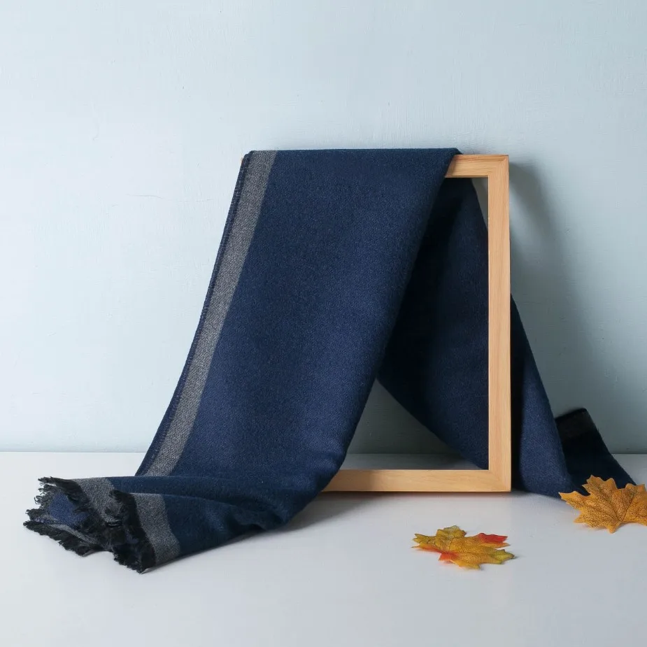 Прямая поставка роскошный брендовый зимний мужской шарф с геометрическим