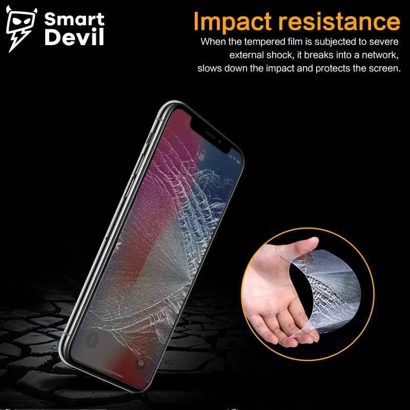 Антибликовое закаленное стекло SmartDevil для iPhone 6 6s 7 8 p X XS MAX XR 11 12 Pro Max SE2 защитная