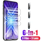 Защитная Гидрогелевая пленка 6 в 1 для экрана Honor 9X 9A 9C 9S Xonor 9 C Honor9 X Lite, мягкая защитная пленка для объектива камеры