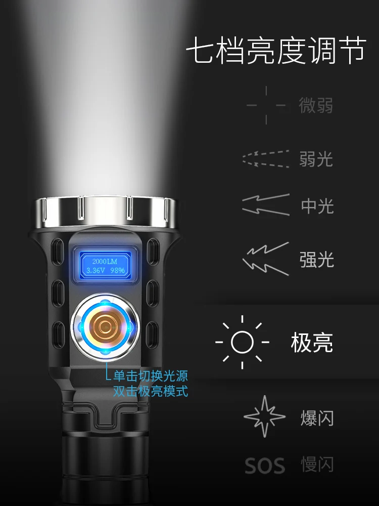 売却 ポータブルLED懐中電灯,調整可能なミニ懐中電灯,明るいライト,フォーカス,フラッシュ,ポータブル照明