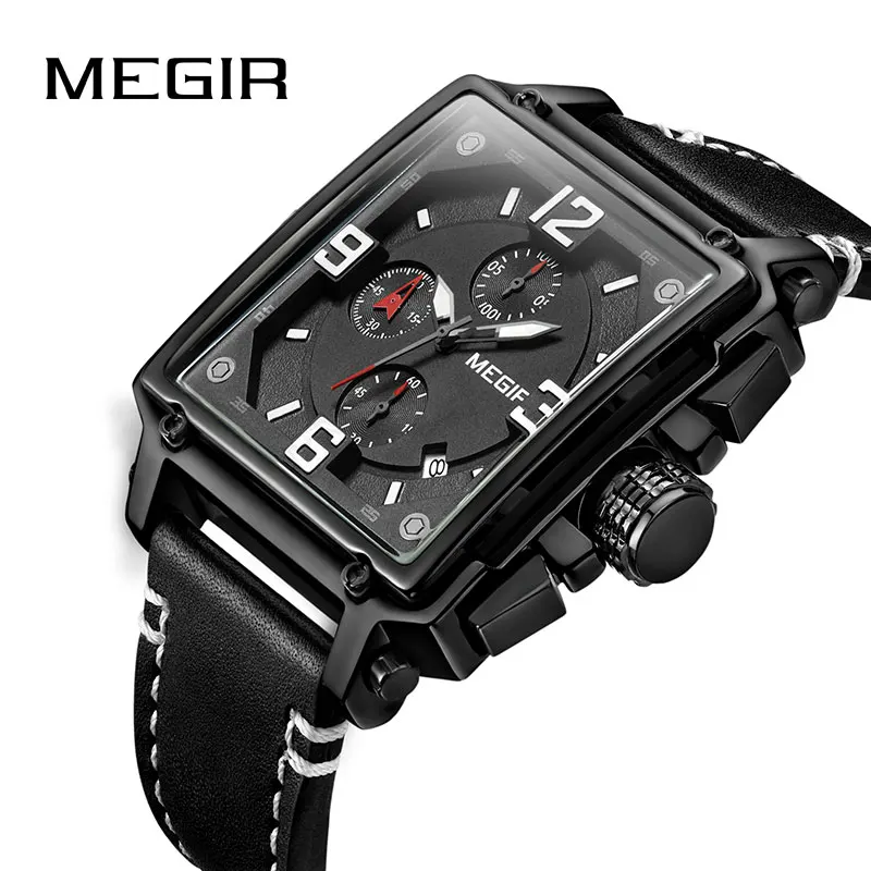 Часы наручные MEGIR Мужские кварцевые модные роскошные деловые