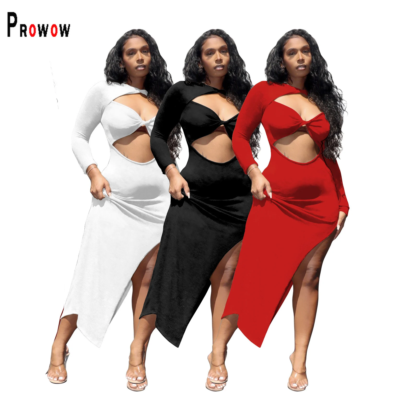 

Платье-макси с асимметричным подолом и длинным рукавом, однотонное