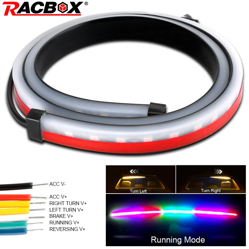 RACBOX 90/100 см стайлинга автомобилей 1/7 Цвета Unverisal автомобиля стоп сигнал гибкий