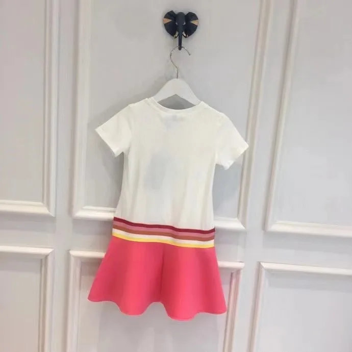 

2021 Summer Black Pink Eyes printed Top high Quliaty Brand Girls' dress Clothing for Wedding dress pretticoat Wholesale dropship