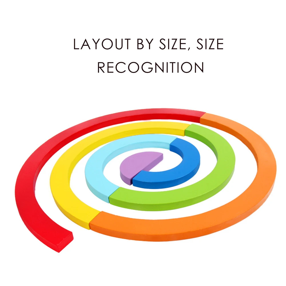 Деревянные радужные головоломки игрушки укладка обучающий пазл игра подарки