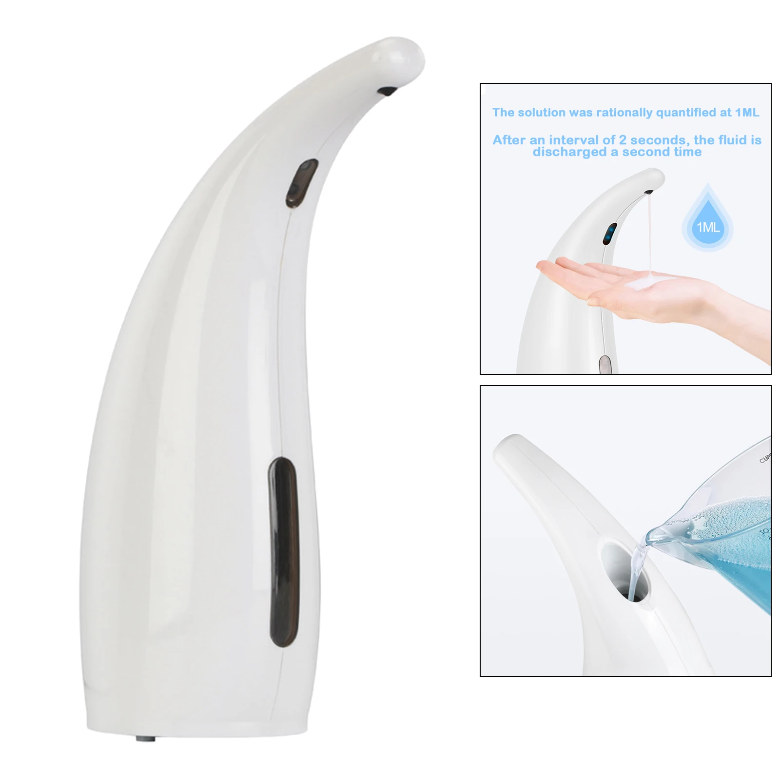 

300ml No Touch Auto-Sensing Liquid Soap Dispenser Holder Battery Operated, with Human Motion Sensor