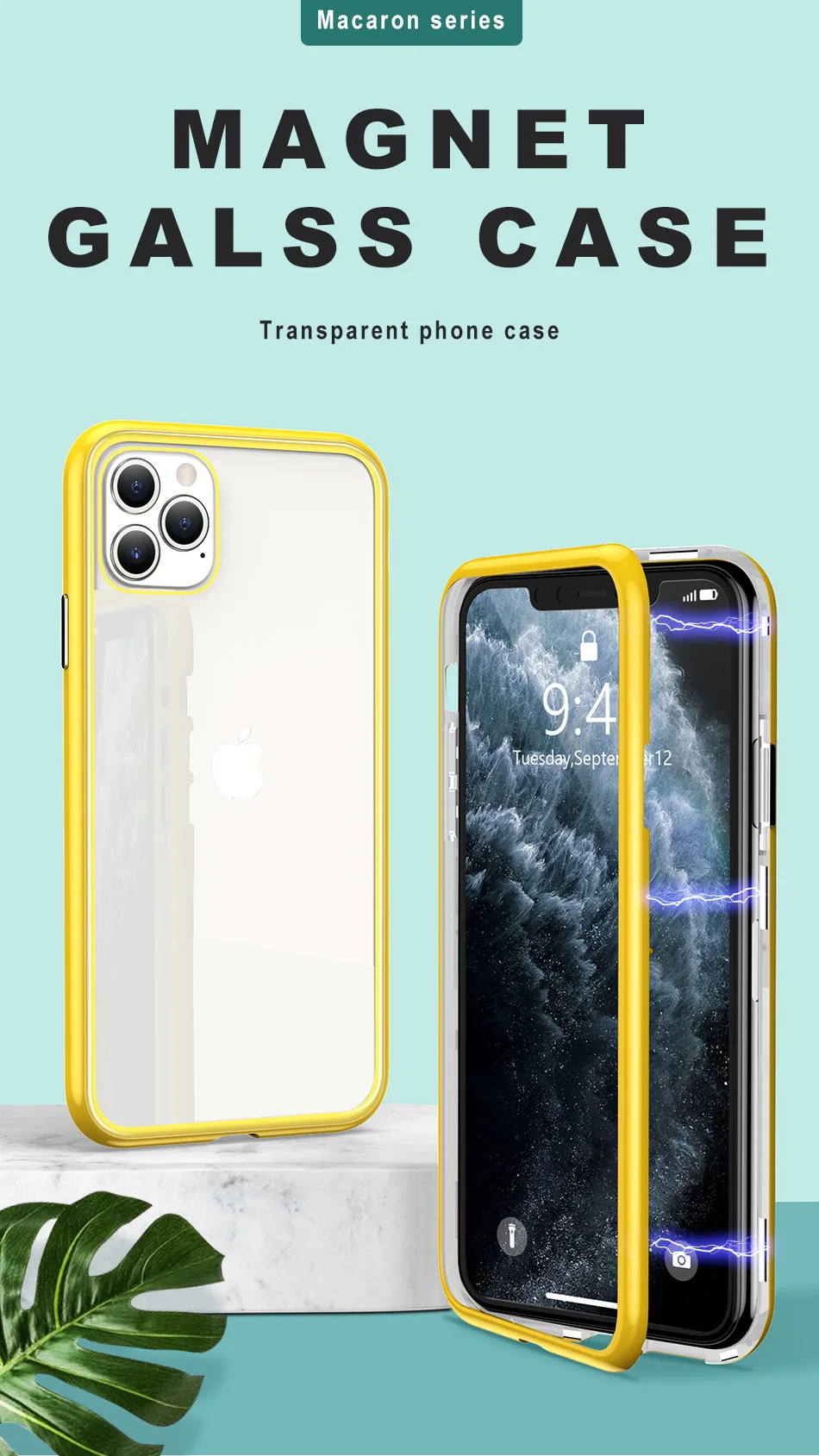 Мягкий Металлический магнитный чехол для телефона для iPhone 11 Pro XS Max XR X, мягкий ПК Жесткий чехол s для iPhone 8 7 Plus, крепкий цветной чехол Простой и стильный, легкий, роскошный чехол для мобильного телефона