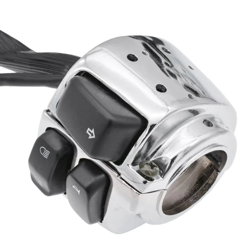 Топ! мотоцикл 1 дюйм 25 мм Серебряный Руль управления переключатель для 1996 2012 Softail