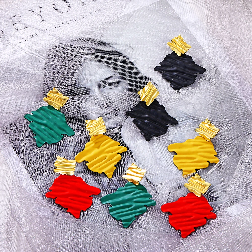 Женские Геометрические серьги подвески ZOVOLI вечерние сережки с неровным ромбом