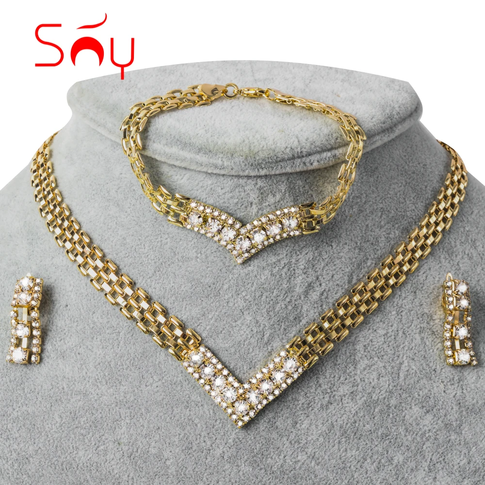 Ювелирные изделия Sunny богемный воротник золотые серьги ожерелье браслет Женский