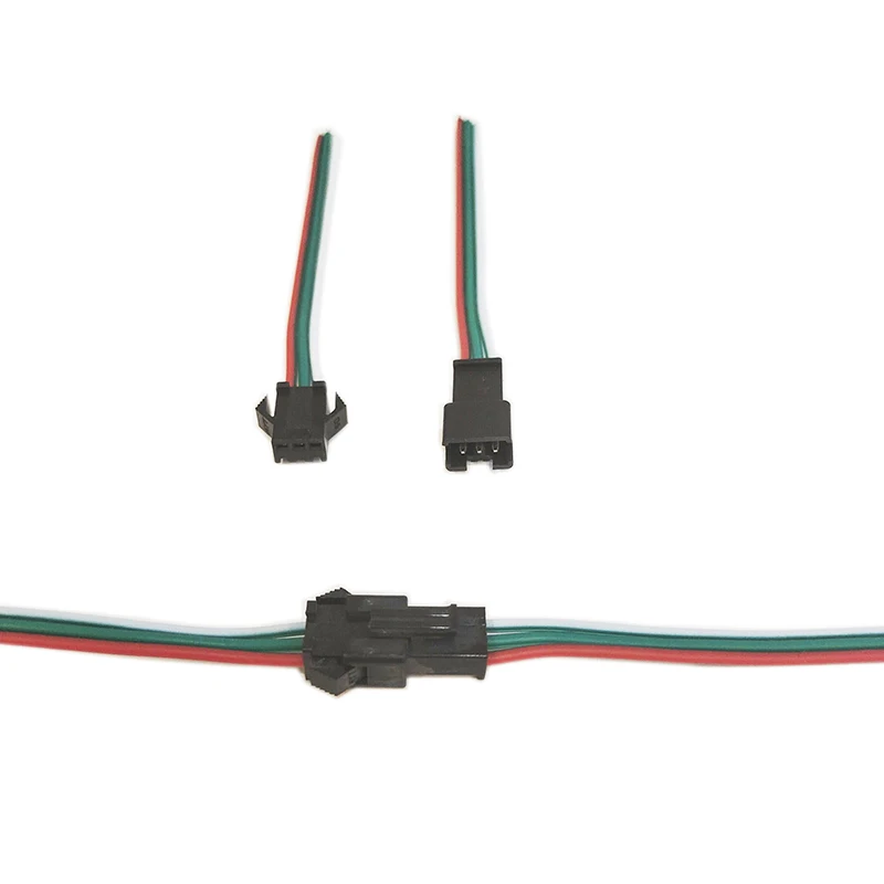 

10/50 pairs 10cm 3pin Male Female JST connector SMD 5050 RGB Lamp Tape WS2812B,WS2811 WS2812 LED Strip light connector
