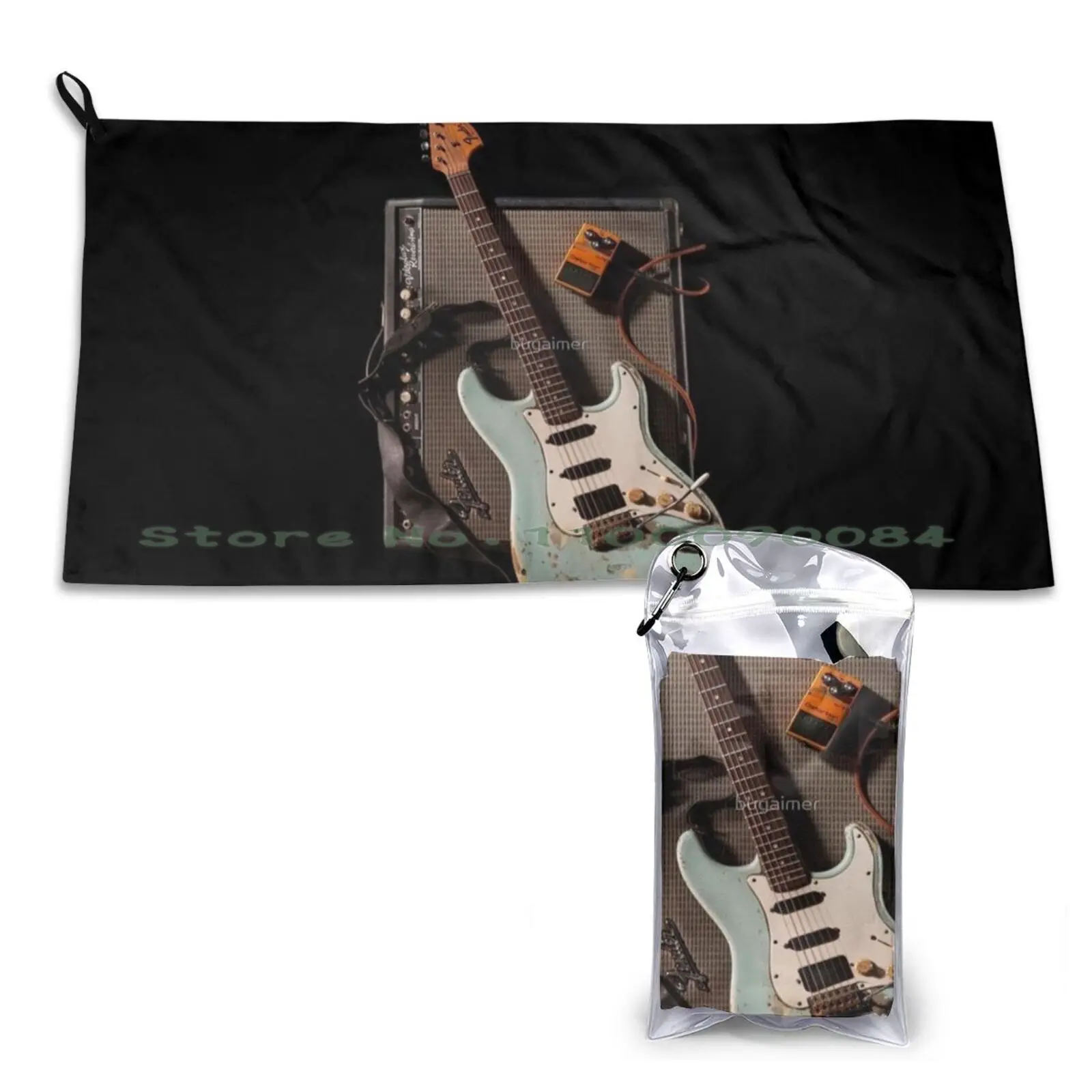 Быстросохнущее полотенце Stratocaster портативное для спортзала ванны мотоцикла