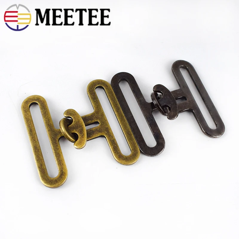 

Meetee 3/5/10pcs ID50mm Metal Belt Buckle Head Strap Hang Hook DIY Hand Hardware Bag Webbing Outdoor Belt Clasp Buckle Accessory