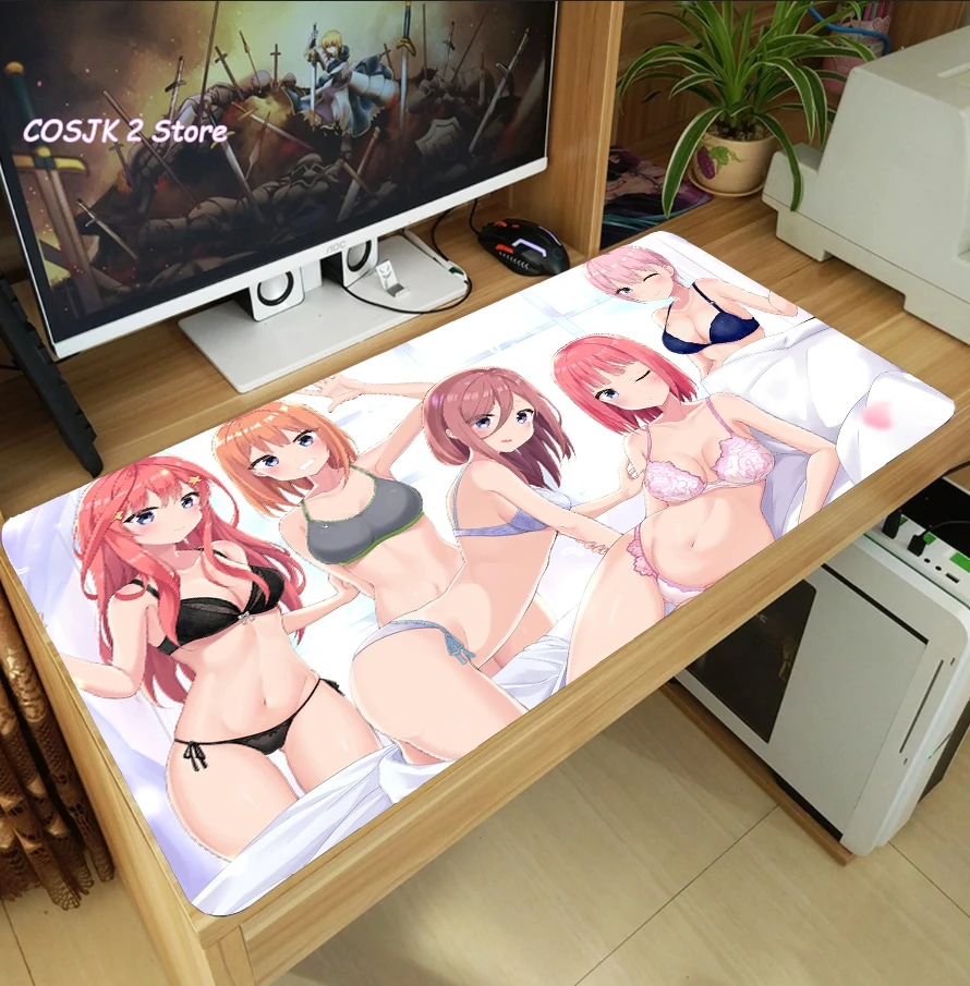 

Коврик для мыши и клавиатуры Накано ичика Мику из аниме го-тубун no Hanayome, игровой коврик для ноутбука, ПК, настольного компьютера, утолщенный ...