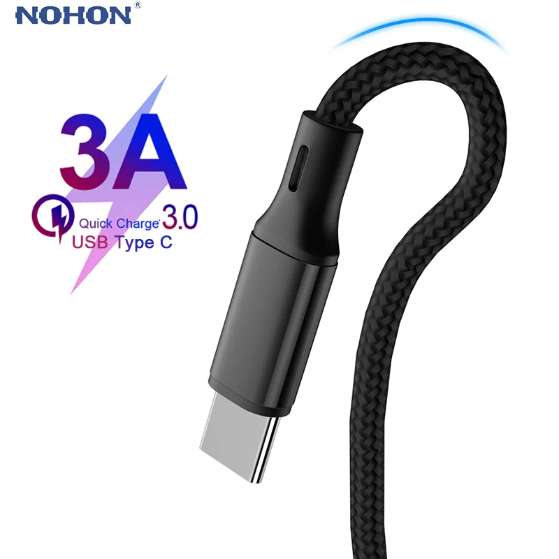 1 2 3 м USB Type C зарядный кабель для Samsung S9 S8 Xiaomi Mi 8 Redmi быстрая зарядка мобильный