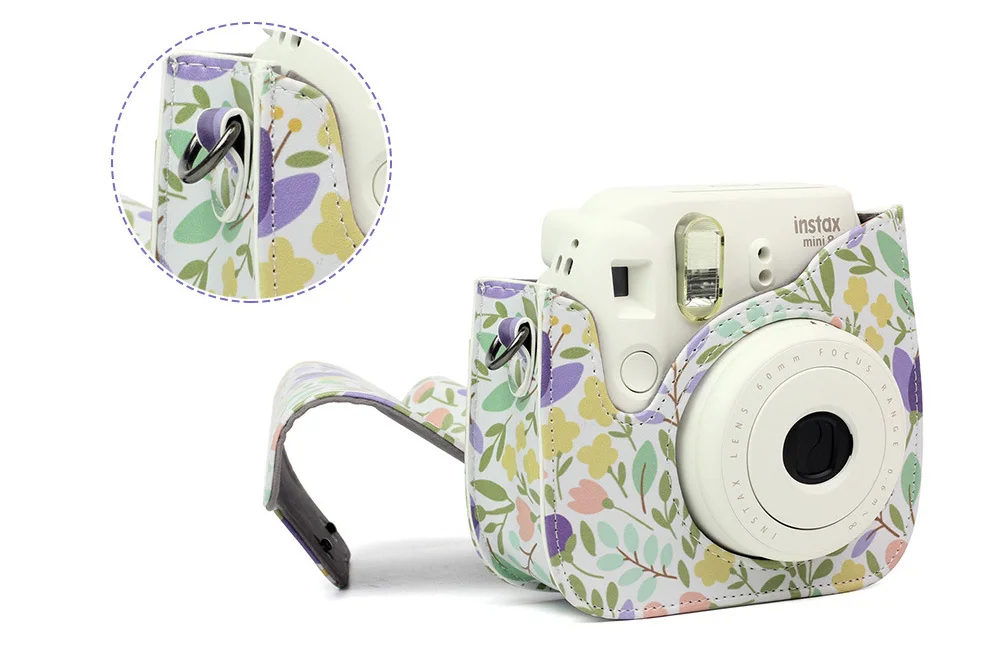Polaroid Mini8/8+/9 сумка для камеры через плечо разноцветный кожаный чехол для камеры защитный кожаный чехол