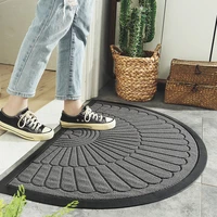 european style outdoor semicircular rubber floor mat wear resistant anti skid rubber door mat waterproof polypropylene carpet