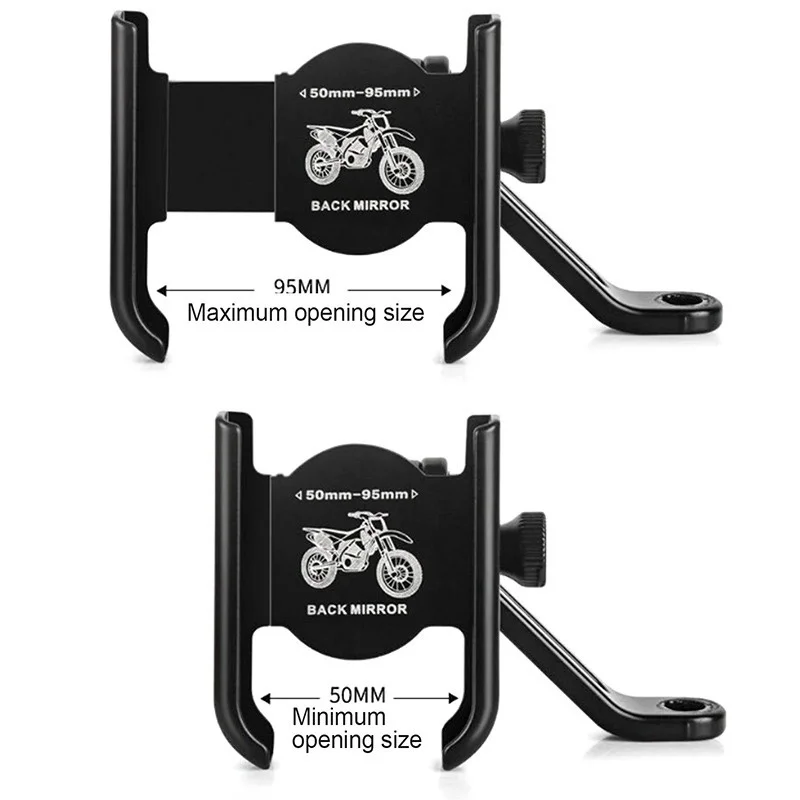 aluminum alloy motorcycle bike phone holder gps bracket mount clip support moto mirro handlebar mount for xiaomi iphone free global shipping