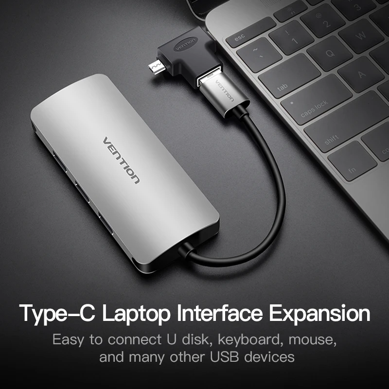 Vention OTG адаптер 2 в 1 Micro USB Type C папа 3 0 Женский Для Samsung Galaxy S10 Macbook