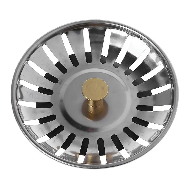 

Kitchen Waste Stainless Steel Sink Strainer Plug Drain Filter Stopper Basket Drainer