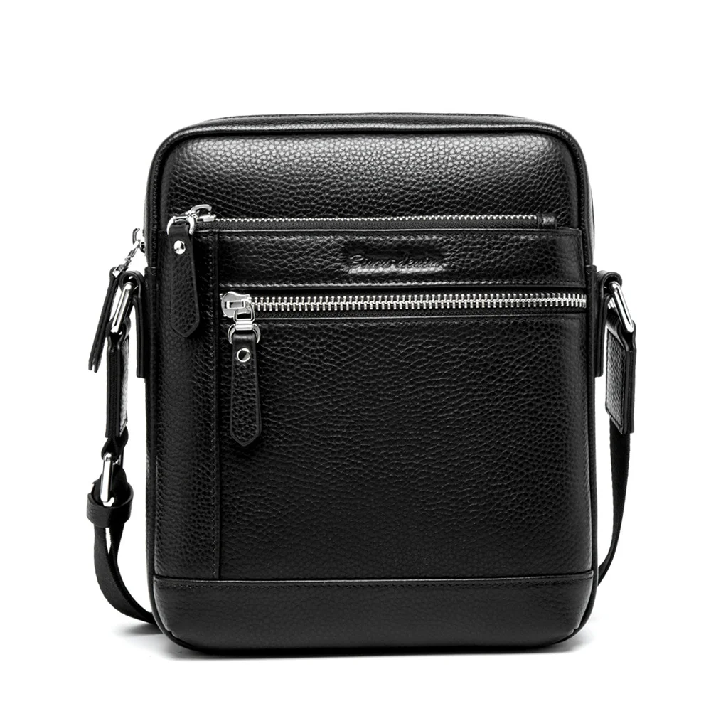 BISON DENIM модная мужская сумка из натуральной кожи мужские сумки-мессенджеры