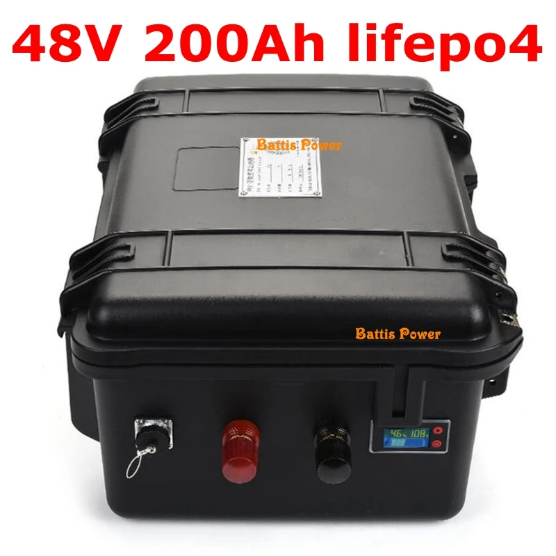 Водонепроницаемый 48v 200ah Lifepo4 батарея с 100A BMS для 5000W 4000w трехколесный мотоцикл