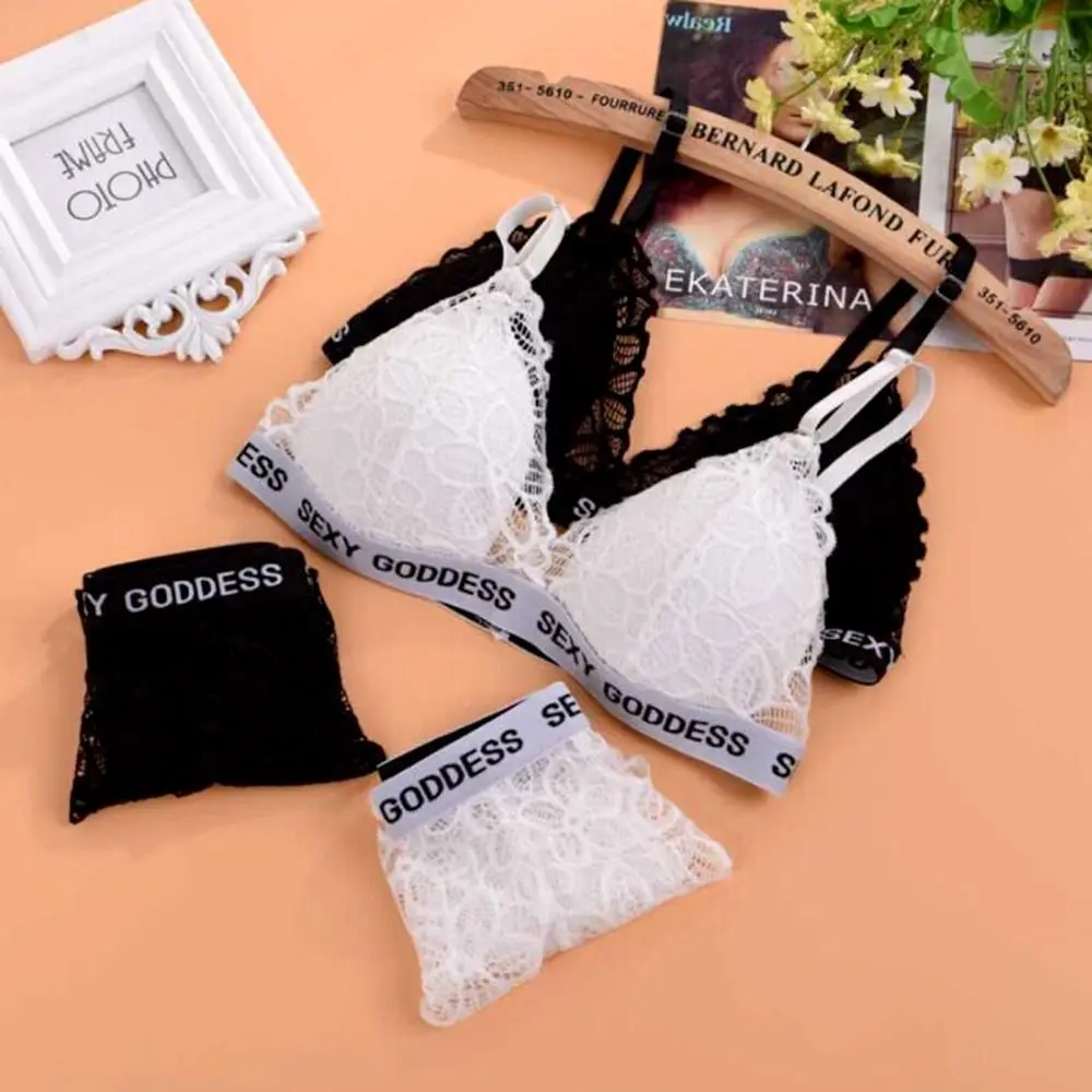 Комплект нижнего белья женский кружевной 4 цвета S M L XL 2 шт|Топы без бретелек| |