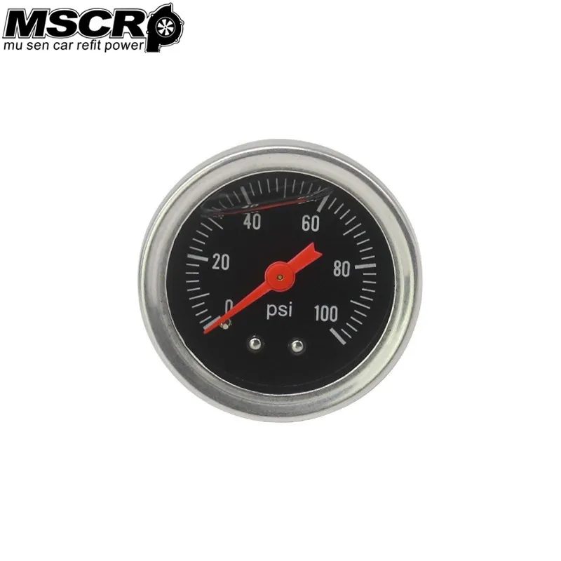 Датчик давления топлива 0 100 PSI/bar жидкое наполнение хром датчик топлива/масла|gauge