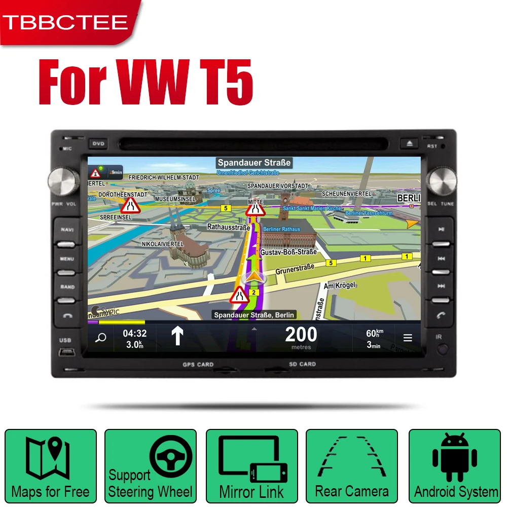 Для Volkswagen T5 2003-2005 Автомобильная Мультимедийная система на Android экран радио стерео