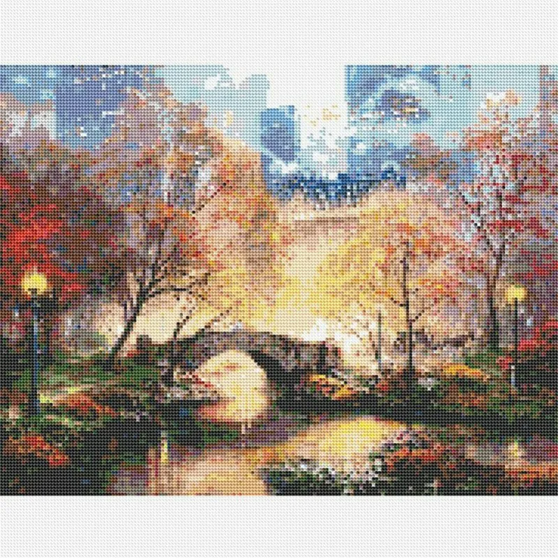 5D алмазная картина полная дрель вышивка крестиком наборы городской парк