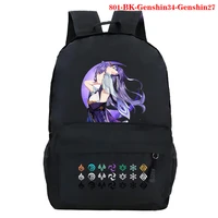 genshin impact game men backpack cartoon school bags large anime bookbag oxford women travel bags laptop backpack back to school